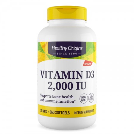 HEALTHY ORIGINS Vitamin D3 2000IU 360kap