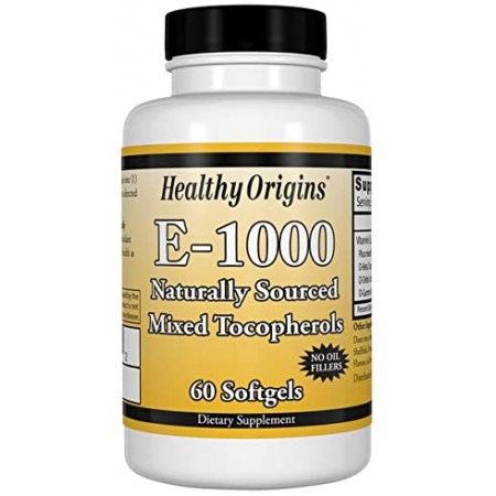 HEALTHY ORIGINS E-1000 (Witamina E) 60kaps