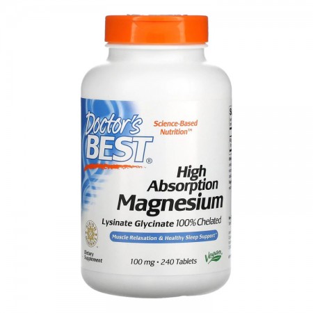 DOCTOR'S BEST High Absorption Magnesium 100% Chelated 240tab