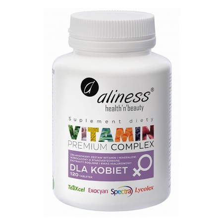 ALINESS Premium Vitamin Complex dla kobiet 120tab VEGE