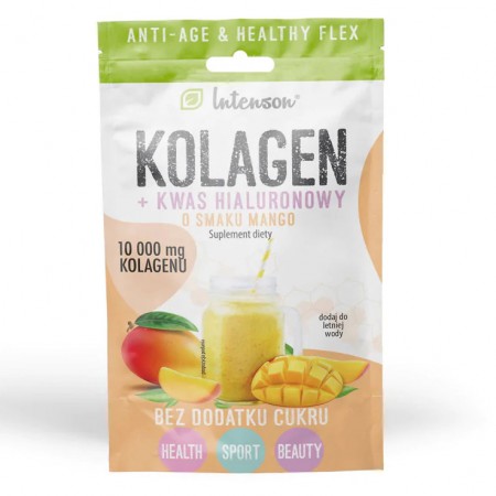 INTENSON Kolagen + kwas hialuronowy 10,9g mango